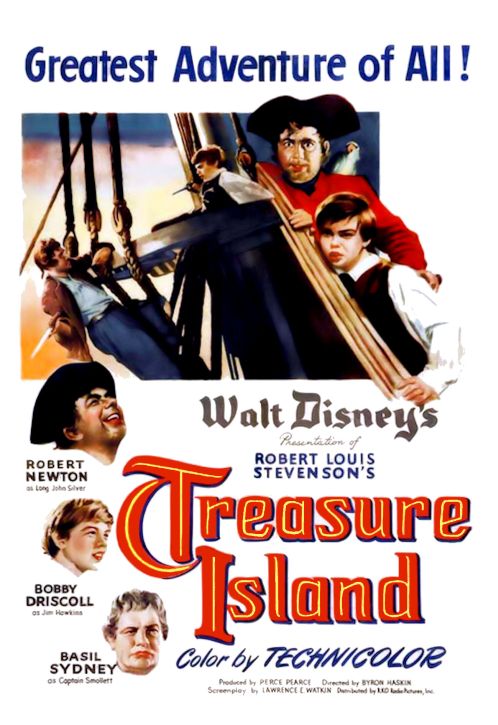 Original theatrical release poster for Walt Disney's Treasure Island