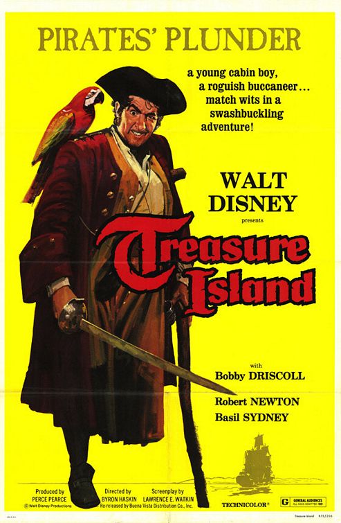 Theatrical re-release poster for Treasure Island