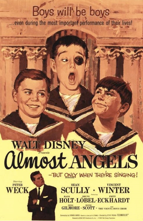 Original theatrical release poster for Walt Disney's Almost Angels