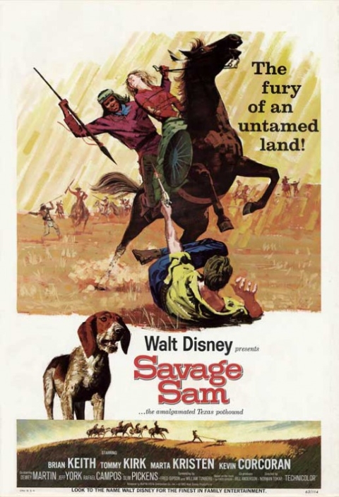 Original theatrical release poster for Walt Disney's Savage Sam