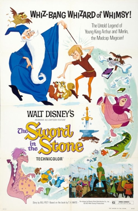 Theatrical release poster for Walt Disney's The Sword In The Stone
