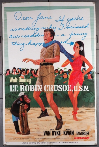 Theatrical release poster for Lt. Robin Crusoe, U.S.N.