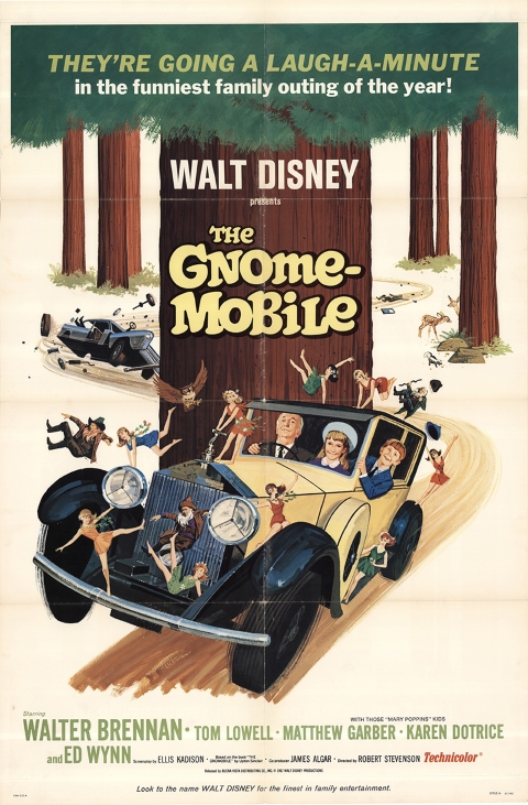 Original theatrical release poster for Walt Disney's The Gnome-Mobile