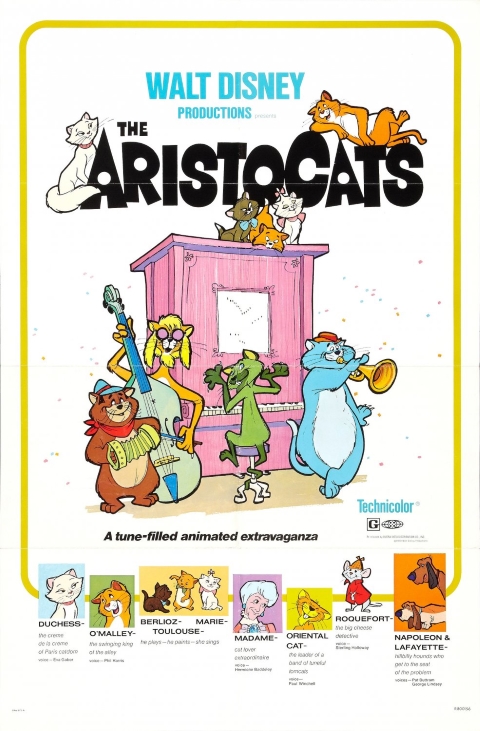 Original theatrical release poster for Walt Disney's The AristoCats
