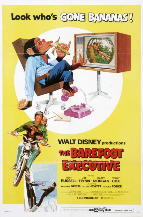 Original theatrical release poster for Walt Disney's The Barefoot Executive